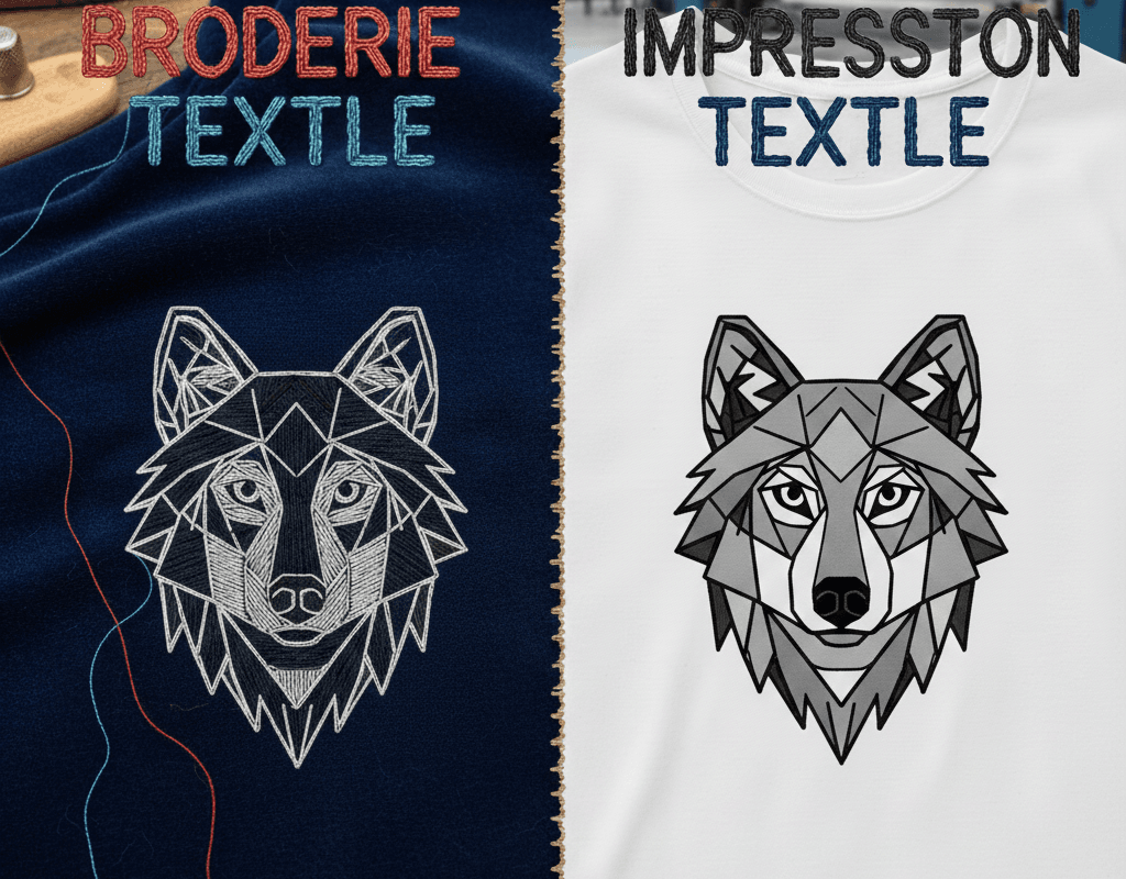 broderie vs impression textile comparaison côte à côte