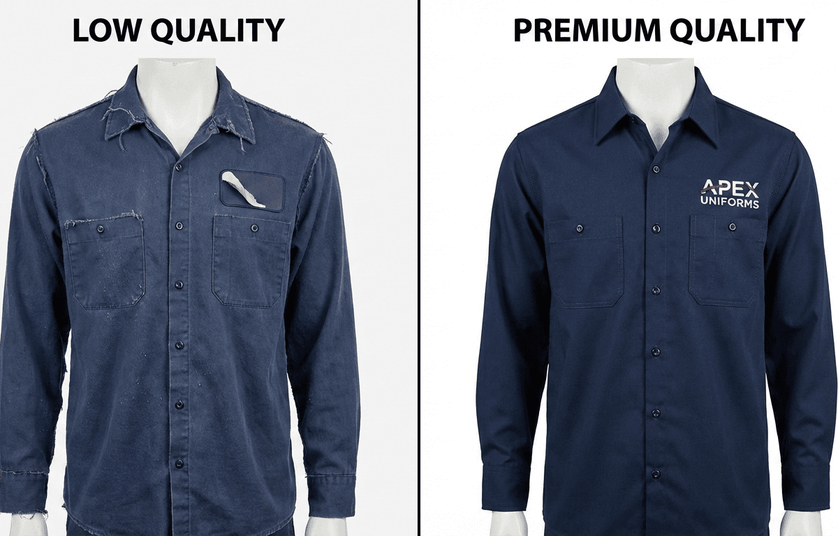 uniformes professionnels durables résistance comparaison qualité