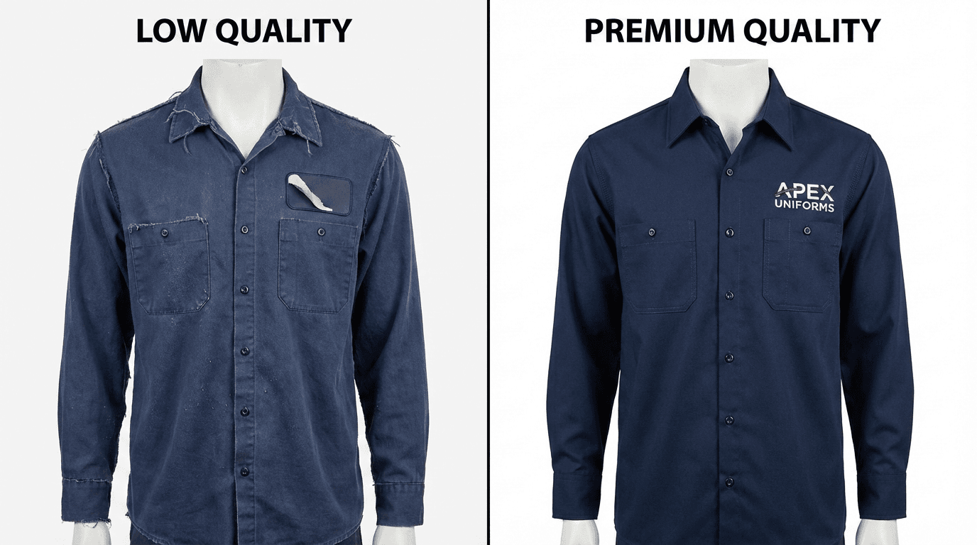 uniformes professionnels durables résistance comparaison qualité